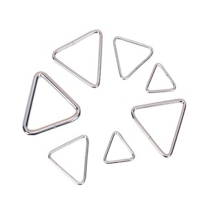 Hebilla triangular de metal, hierro niquelado, 2-5 cm, varios tamaños, para correas de mascotas, accesorios de equipaje, duradera - Product Image 3