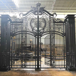 Puerta Principal <span class=keywords><strong>de</strong></span> Seguridad <span class=keywords><strong>de</strong></span> Hierro Forjado para <span class=keywords><strong>Entrada</strong></span>, Puertas Exteriores para Casa o Villa, Precio <span class=keywords><strong>de</strong></span> Mercado - Product Image 5