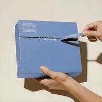 Boîte d'emballage postale en carton personnalisée avec fermeture éclair, bande adhésive auto-scellante, pour l'envoi commercial