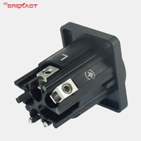 Connecteur d'alimentation mâle 3 broches à montage sur panneau, type vis hexagonale interne 32A, structure push-pull, coque PA66, audio-vidéo, courant élevé, CE