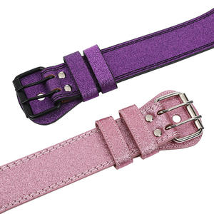 New Product Fitness Power Lifting Belt PU Leather <strong>Sparkling</strong> Pink Glitter Weightlifting Belt - Product Image 5