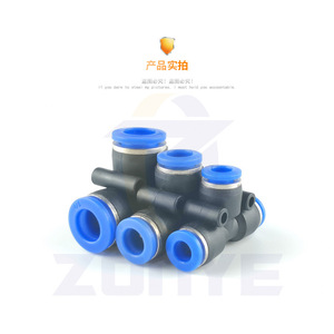 Zoni Pneumatic T-<b>Connector</b> Plastic <b>Quick</b> Plug PE4 5 6 8 10 12 14 16 For Air Hoses - Product Image 3