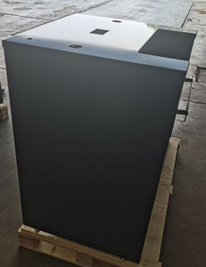 Mesa de caixa de checkout mesa em aço inox topo de grãos de metal balcão recepção secretária registo - Product Image 5