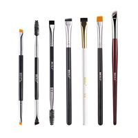 Kuas Concealer Profesional Berujung Miring, Pensil Alis Tipis Ultra Tipis, Kuas Pewarna, Kuas Spoolie, Set Kuas Eyeliner