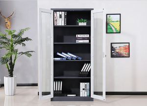 Armoire de remplissage d'étagère de bureau bon marché avec 2 portes en verre battantes meuble de rangement pour <span class=keywords><strong>burea</strong></span> - Product Image 6
