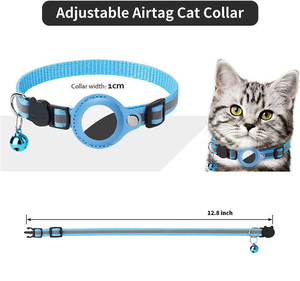 Fabricante Oem Odm venta al por mayor personalizado reflectante ajustable Nylon gato Collar Air Tag gato Collar - Product Image 3