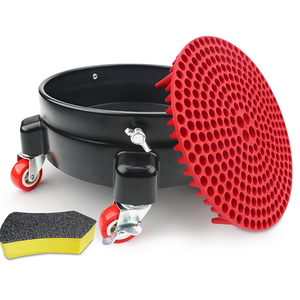 Carretilla para bidones de 5 galones <span class=keywords><strong>con</strong></span> <span class=keywords><strong>ruedas</strong></span>, 360 grados ° Carrito <span class=keywords><strong>con</strong></span> <span class=keywords><strong>Ruedas</strong></span> para Cubos de Lavado de Autos, para Cubos de 2.5 a 5 Galones, <span class=keywords><strong>con</strong></span> Inserto para <span class=keywords><strong>Cubo</strong></span> - Product Image 1