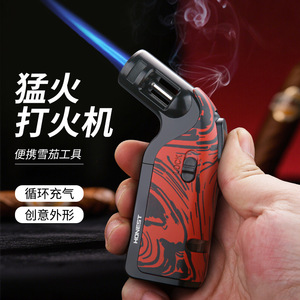 Honest Cigar <b>Lighter</b> Metal Windproof Portable Gas Igniter Outdoor Mini Spray Gun - Product Image 1