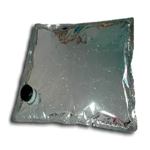 Aluminum foil plastic wine bag in box with butterfly tap