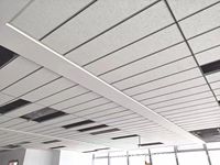 Panneau de carreaux de système de plafond suspendu en Fiber minérale bon marché pour la construction