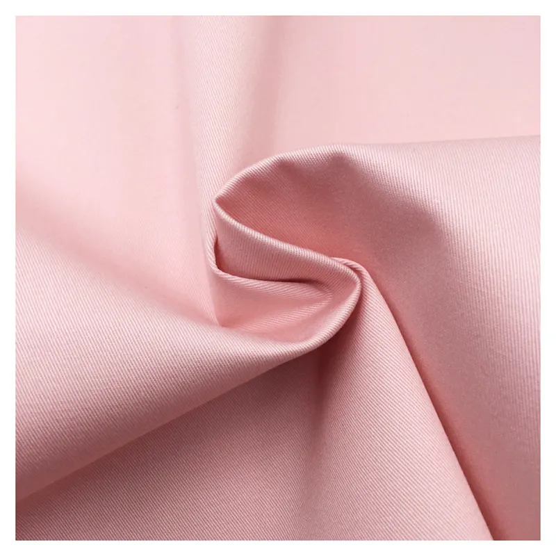 A 230-235gsm 97% Cotton 3% Elastane Japan Peach Pink Twill Weave Cotton Fabric Spring Summer Pants Fabric