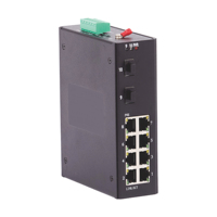 Switch PoE industriel à anneau de fibres optiques, 8 ports PoE Gigabit, 2 ports SFP Uplink, géré, pour montage sur rail DIN, pour switch Ethernet industriel