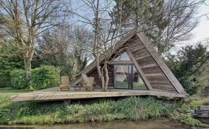 <span class=keywords><strong>Lodge</strong></span> de madera con Marco en A para <span class=keywords><strong>retiro</strong></span> rústico en <span class=keywords><strong>el</strong></span> lado del agua y curación transparente del bosque para uso doméstico - Product Image 3