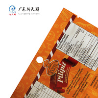 Sachet d'emballage alimentaire personnalisé en aluminium à trois soudures, qualité alimentaire, pour biscuits, avec trou de suspension