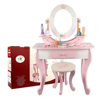 Table de maquillage pour enfants, ensembles de maquillage pour filles, kit de maquillage, jouets pour filles, table de maquillage en bois