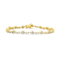Feines Großhandels-Tennisarmband aus 925er Sterlingsilber mit Zirkonia-Blumen, rhodiniert, elegantes Gliederdesign für Damenpartys
