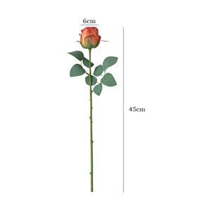 أزهار ورد حريرية صناعية واقعية طويلة ورود أرتفسييل حمراء للمنزل ديكور حفل زفاف ورود حافة تحميص - Product Image 6