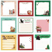 Cadeau de Noël transfrontalier, 9 designs, blocs-notes autocollants à motifs de chiots, papier à écrire ligné esthétique pour journalisation