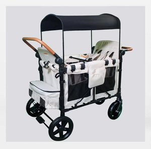 عرض ساخن عربة أطفال مزدوجة قابلة للطي عربة أطفال عربة بأربعة مقاعد - Product Image 1