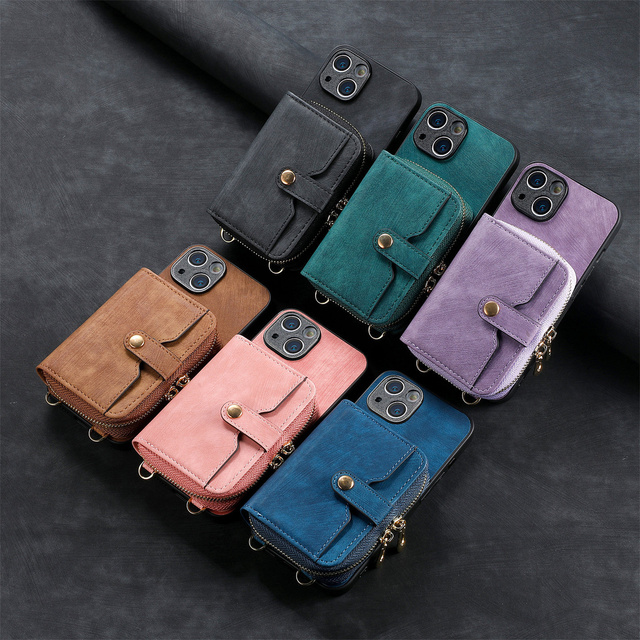 New PU Leather Folio Flip Magnetic Phone Cases for iPhone 16 15 Pro Max 14 13 12 11 Mobile Cover Credit Card Holder Wallet Case