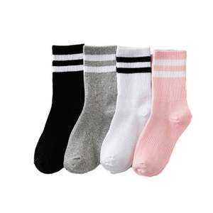I-0200 Wholesale Sports Women Men Funny Cute School <b>Girls</b> Striped <b>Socks</b> Black Women Child White <b>Socks</b> - Product Image 6