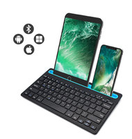 Keyboard Membran Nirkabel ABS Baru, Penyangga Ponsel, USB 3.0, Dapat Diisi Ulang, Mini, Lipat, Ultra Tipis, untuk Laptop dan Tablet