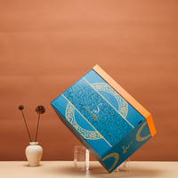 Boîte en carton rigide à double porte avec impression UV personnalisée, plusieurs compartiments, pour emballages cadeaux de Noël, vente en gros