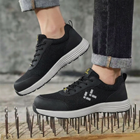 Chaussures de sécurité unisexes à embout d'acier, nouveau style, respirantes, anti-écrasement, anti-perforation, légères, résistantes à l'usure, pour la construction