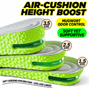<span class=keywords><strong>Solette</strong></span> Traspiranti in PU Ultra-Comode con Cuscinetto d'Aria, Assorbenti di Sudore, Spesse 3cm per Aumentare l'<span class=keywords><strong>Altezza</strong></span>, per Uomo e Donna, Set da 2 Pezzi - Product Image 6