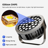 IECOL personnalisé 12W-48W lumière d'inondation LED intelligente IP66 étanche puce SMD en aluminium moulé sous pression pour l'éclairage extérieur de jardin