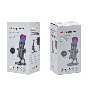 Micrófono USB con Cable para Escritorio, Micrófono para <span class=keywords><strong>Videojuegos</strong></span>, Grabación en Vivo, <span class=keywords><strong>Estudio</strong></span> de Transmisión, Micrófono RGB para Portátil - Product Image 1