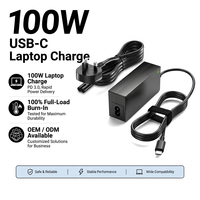 Adaptateur d'alimentation pour ordinateur portable USB-C 100W pour Dell XPS HP EliteBook Lenovo ThinkPad Acer Asus Chromebook Samsung MacBook