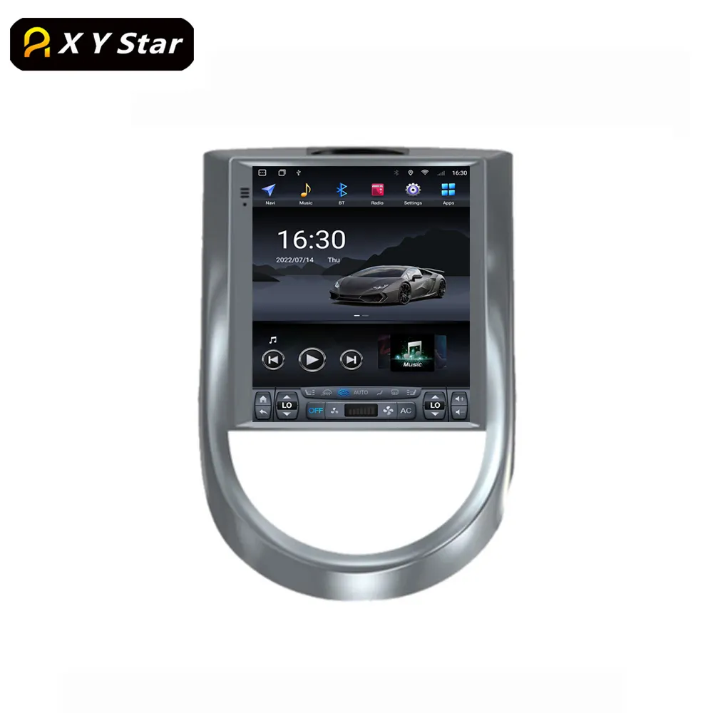 XYstar تسلا نمط 10.4 بوصة الروبوت Gps والملاحة ستيريو سيارة فيديو مشغل أسطوانات للسيارة لاعب لكيا الروح 1 2008 - 2011