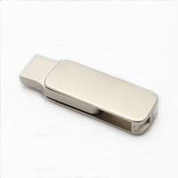 TD-001 grosir Metal USB Flash Drive termurah penjualan terbaik Stik usb putar 128GB