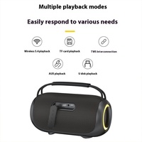 Enceinte portable sans fil RGB 40W haute puissance avec subwoofer, étanche, fonction LED, idéale pour les fêtes en extérieur et sur bureau