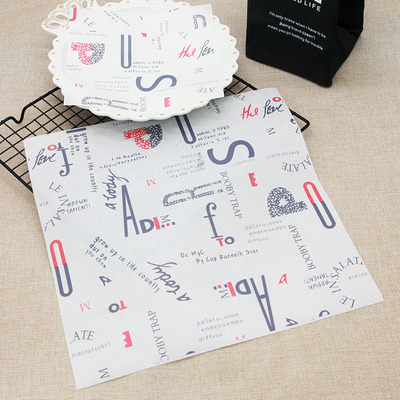 Custom Logo Printed Food Grade Sandwich Wrapper Hamburger Packaging GreaseProof Wax Sandwich Burger Wrapping Paper