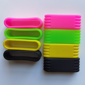 Bande de poignée personnalisée en silicone pour raquette de pickleball, sangle de poignet en caoutchouc vert fluo de remplacement pour manche de raquette - Product Image 3