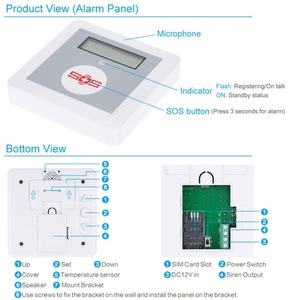 Hệ thống báo động <span class=keywords><strong>GSM</strong></span> LCD bốn băng tần mới nhất dành cho người cao tuổi, hệ thống cảnh báo y tế không dây <span class=keywords><strong>GSM</strong></span> SMS cho người bảo vệ người cao tuổi - Product Image 6