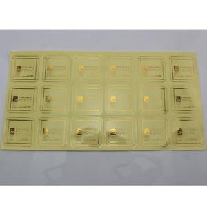 Conception personnalisée 6cm de diamètre taille étiquette en papier logo autocollant rond en feuille d'or rose estampillé - Product Image 1