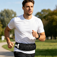 En stock – Support de bouteille unisexe STRIDE en nylon imperméable, multi-compartiments, avec fermeture éclair frontale, écologique et fixe