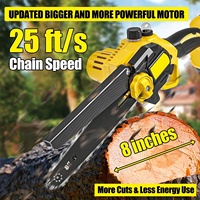 Mini tronçonneuse sans fil OEM 8 pouces 21V MAX 900W, outil électrique portatif à batterie pour la coupe du bois, idéal pour le jardin, la cour et les projets de bricolage