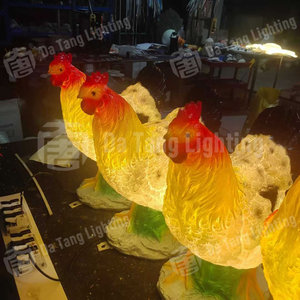 Lámpara con diseño de gallo para iluminación exterior de jardines, parques y decoración paisajística. - Product Image 4