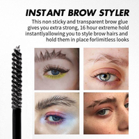 Gel à sourcils professionnel en gros avec brosse, végétalien, 2-en-1, waterproof, longue tenue, pour coiffage, marque privée