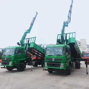 Preço de fábrica novo guindaste hidráulico dobrável Dongfeng 4x2 para caminhão basculante pequeno 5Ton 6Ton 8Ton