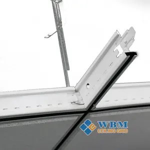 Barra en t de techo para exposición, con línea blanca y negra, componentes de rejilla en t, marcos de techo 32/38, buena calidad