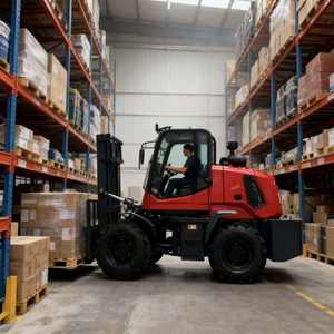 Carretilla elevadora todoterreno hidráulica todoterreno con motor diésel multifuncional licuado, carretilla elevadora de combustión interna - Product Image 2