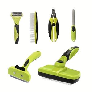 Furrivo – Ensemble de toilettage multi-usages 6 pièces en acier inoxydable et plastique <span class=keywords><strong>pour</strong></span> animaux de compagnie, brosse anti-poils et coupe-ongles <span class=keywords><strong>pour</strong></span> chiens et chats – Prix usine - Product Image 3