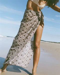 Couvre-maillot de bain en mousseline pour femmes Beach Wrap Sarong Cover up Swimwear Sarong Bikini Wrap Skirts - Product Image 1