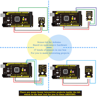 Keyestudio STEM Kit de aprendizaje de programación 37 en 1 Sensor V2.0 Kit de módulo para Arduino