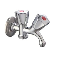 Robinet de machine à laver et d'évier à double ouverture avant-arrière, en alliage de zinc, design moderne et minimaliste, à ouverture rapide, pour le commerce extérieur